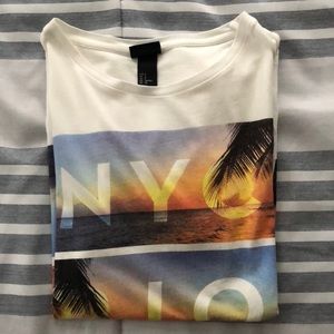 NYC-RIO-BCN Short-Sleeve White Graphic-T
